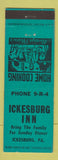 Matchbook Cover - Ickesburg Inn PA TEAL
