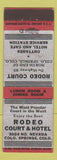 Matchbook Cover - Rodeo Court and Hotel Colorado Springs