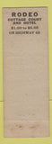 Matchbook Cover - Rodeo Court and Hotel Colorado Springs