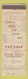 Matchbook Cover - Mann Haus Men's Clothes San Jose CA