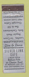 Matchbook Cover - Silver Link Cafe Bellows Falls VT WORN BACK