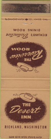 Matchbook Cover - The Desert Inn Richland WA