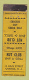 Matchbook Cover - Nut Club Orange NJ WORN