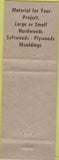 Matchbook Cover - Weddle Woodcraft Co Redondo Beach CA