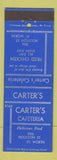 Matchbook Cover - Carter's Cafeteria Fort Worth TX