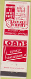 Matchbook Cover - Liberal Finance Loans Millburn NJ