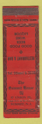 Matchbook Cover - Summit House Summit NJ WORN