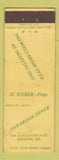 Matchbook Cover - Oakbrook Diner Reading PA Federal WEAR