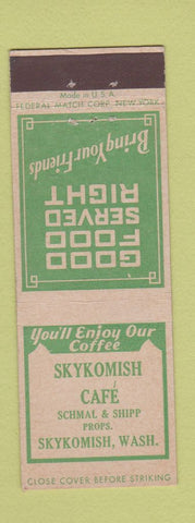 Matchbook Cover - Skykomish Cafe WA Federal