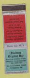 Matchbook Cover - Fontana Crystal Bar Pittsburgh PA