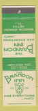 Matchbook Cover - Brandon Inn Brandon VT