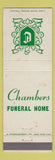 Matchbook Cover - Chambers Funeral Home Cleveland OH #1