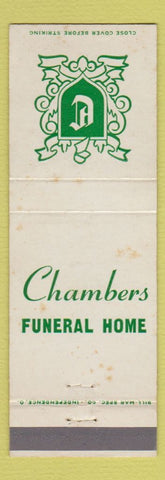 Matchbook Cover - Chambers Funeral Home Cleveland OH #1
