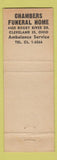 Matchbook Cover - Chambers Funeral Home Cleveland OH #2