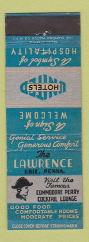 Matchbook Cover - Lawrence Hotel Erie PA