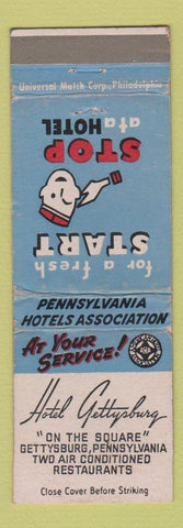 Matchbook Cover - Hotel Gettysburg PA WEAR