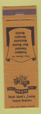 Matchbook Cover - Prata Funeral Home Providence Pawtucker Barrington RI