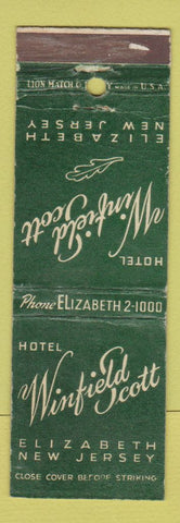 Matchbook Cover - Hotel Winfield Scott Elizabeth NJ WEAR
