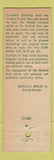 Matchbook Cover - Hotel Winfield Scott Elizabeth NJ WEAR