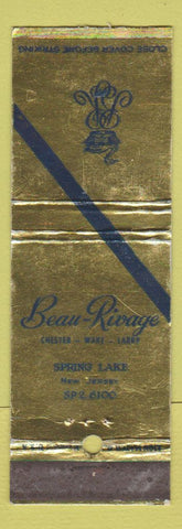 Matchbook Cover - Beau Rivage Spring Lake NJ WEAR
