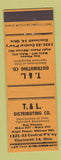 Matchbook Cover - T&L Distributing Coin Operation Equipment Cincinnati OH