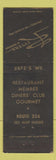 Matchbook Cover - Riviera Restaurant Smithtown NY