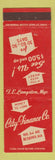 Matchbook Cover - City Finance Bessemer AL