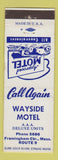 Matchbook Cover - Wayside Motel Framingham Center MA