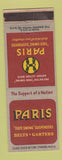 Matchbook Cover - Paris Belts Garters