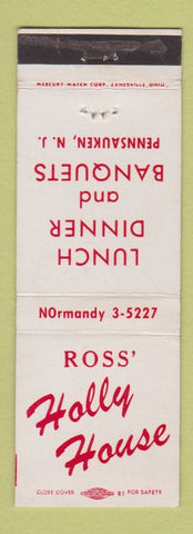 Matchbook Cover - Ross' Holly House Pennsauken NJ