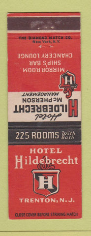 Matchbook Cover - Hotel Hildebrecht Trenton NJ