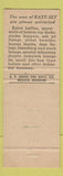 Matchbook Cover - Badger Firebrick Milwaukee WI Kast Sex