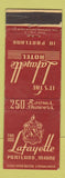 Matchbook Cover - Lafayette Hotel Portland ME