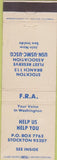 Matchbook Cover - Fleet Reserve Assoc Stockton CA WEAR