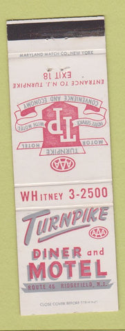 Matchbook Cover - Turnpike Diner Motel Ridgefield NJ