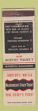 Matchbook Cover - Hildebrecht Stacy Trent Hotel Trenton NJ