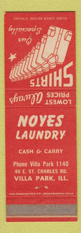 Matchbook Cover - Noyes Laundry Villa Park IL