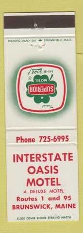 Matchbook Cover - Interstate Oasis Motel Brunswick ME