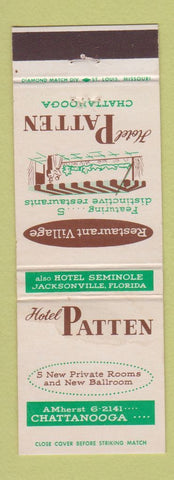 Matchbook Cover - Hotel Patten Chattanooga TN WEAR