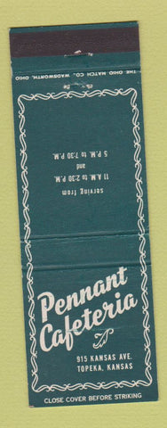 Matchbook Cover - Pennant Cafeteria Topeka KS