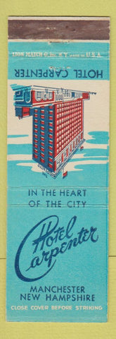 Matchbook Cover - Hotel Carpenter Manchester NH