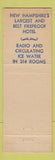 Matchbook Cover - Hotel Carpenter Manchester NH