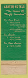 Matchbook Cover - Hotel Essex Boston MA