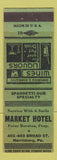 Matchbook Cover - Market Hotel Harrisburg PA GREEN