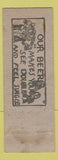 Matchbook Cover - Market Hotel Harrisburg PA GREEN