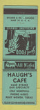 Matchbook Cover - Haugh's Cafe Fort Worth TX