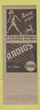 Matchbook Cover Jack Saul Radio Electric Repair Harrisburg PA Terry Says girlie