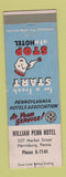 Matchbook Cover - William Penn Hotel Harrisburg PA