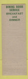 Matchbook Cover - Colonial Motor Hotel Myrtle Beach SC