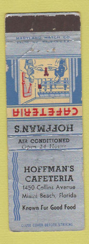 Matchbook Cover - Hoffman's Cafeteria Miami Beach FL WEAR